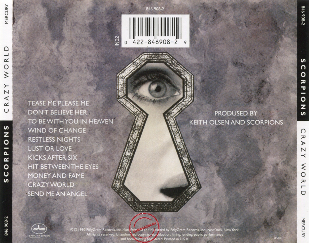 Audio CD: Scorpions (1990) Crazy World Audio CD: Scorpions (1990) Crazy World