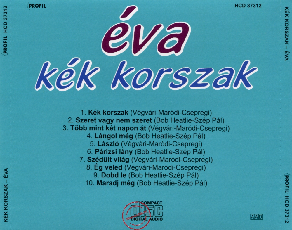 Audio CD: Csepregi Eva (1987) Kek Korszak