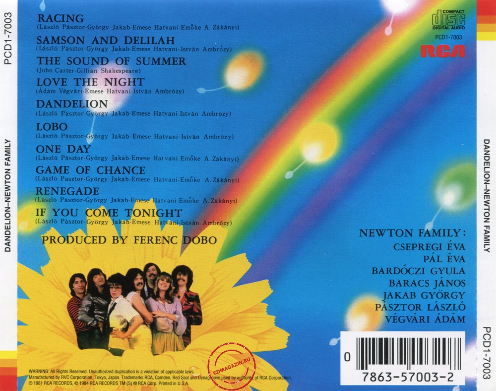 Audio CD: Neoton Familia (Newton Family) (1981) Dandelion