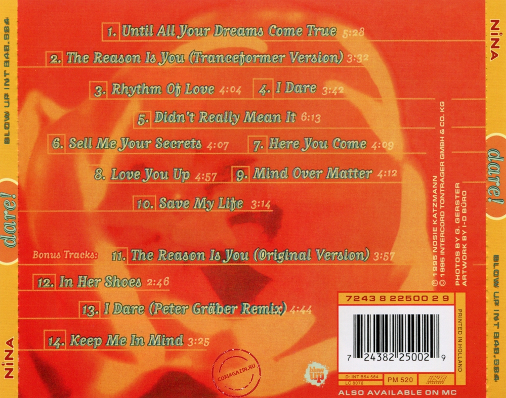 Audio CD: Nina (3) (1995) Dare! Audio CD: Nina (3) (1995) Dare!
