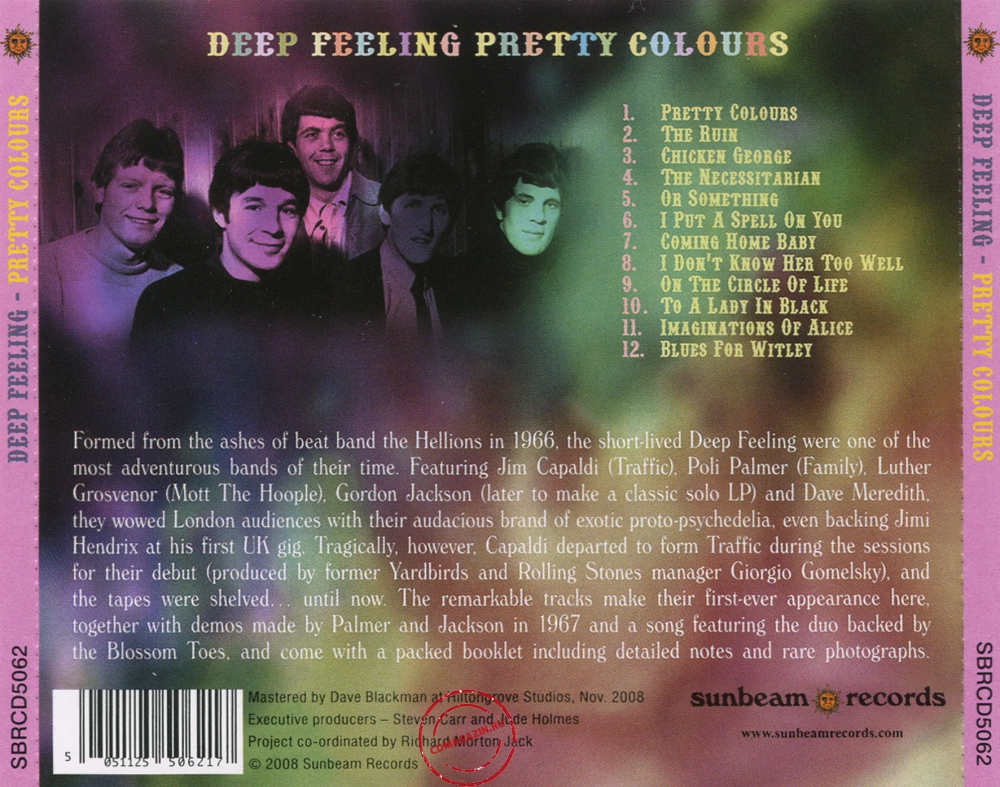 Audio CD: Deep Feeling (2) (1968) Pretty Colours