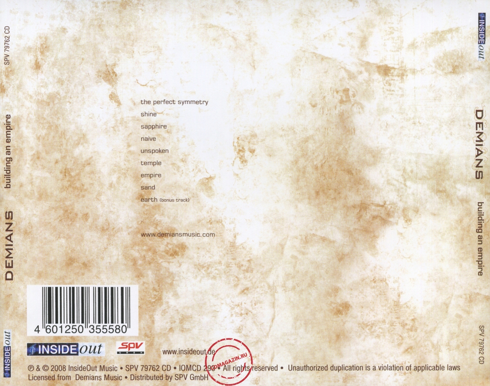 Audio CD: Demians (2008) Building An Empire