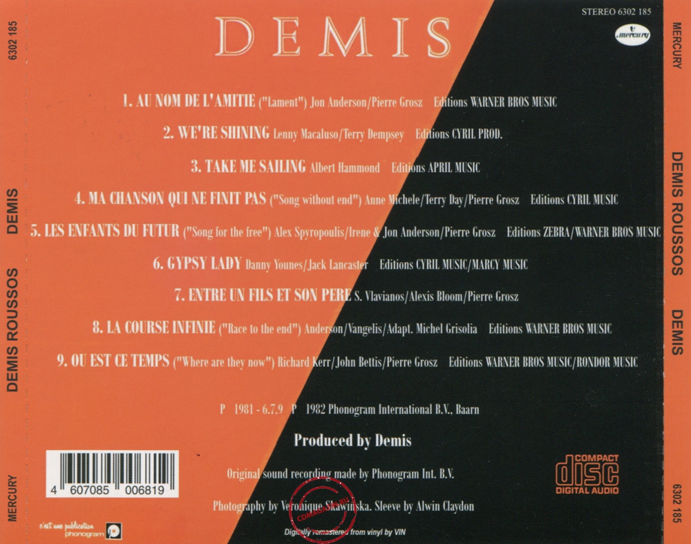 Audio CD: Demis Roussos (1982) Demis Audio CD: Demis Roussos (1982) Demis