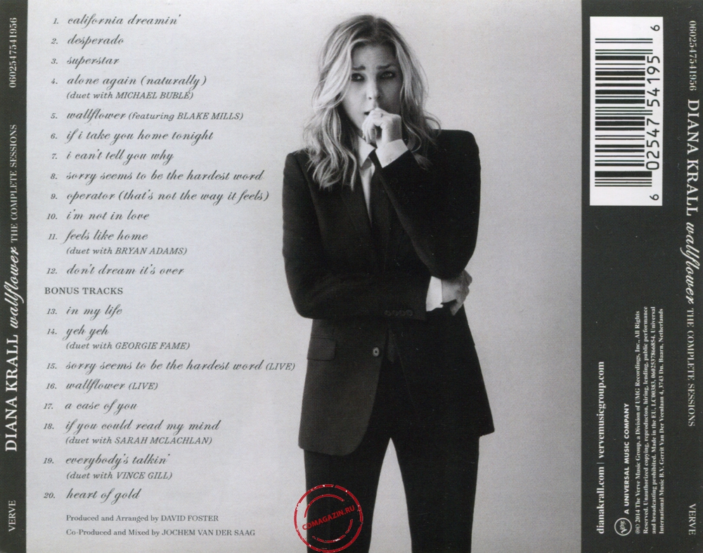 Audio CD: Diana Krall (2015) Wallflower (The Complete Sessions) Audio CD: Diana Krall (2015) Wallflower (The Complete Sessions)