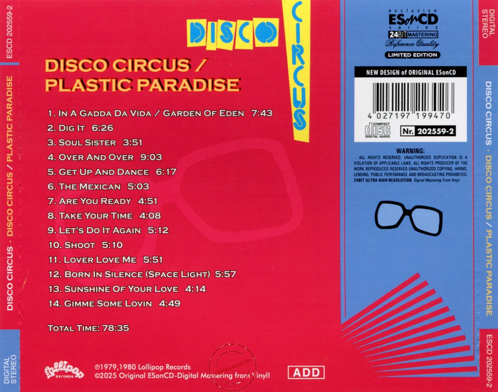 Audio CD: Disco Circus (1979) Disco Circus + Plastic Paradise Audio CD: Disco Circus (1979) Disco Circus + Plastic Paradise