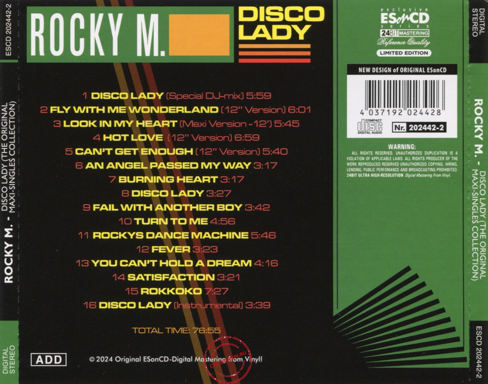 Audio CD: Rocky M (2024) Disco Lady (The Original Maxi-Singles Collection) Audio CD: Rocky M (2024) Disco Lady (The Original Maxi-Singles Collection)