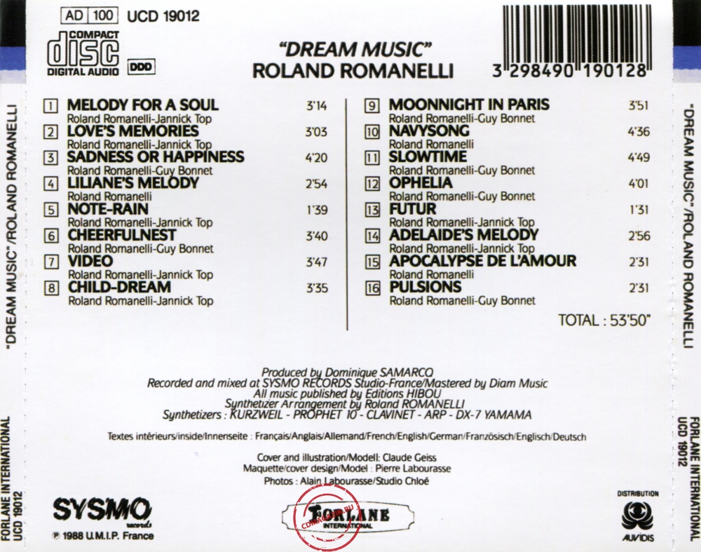 Audio CD: Roland Romanelli (1988) Dream Music