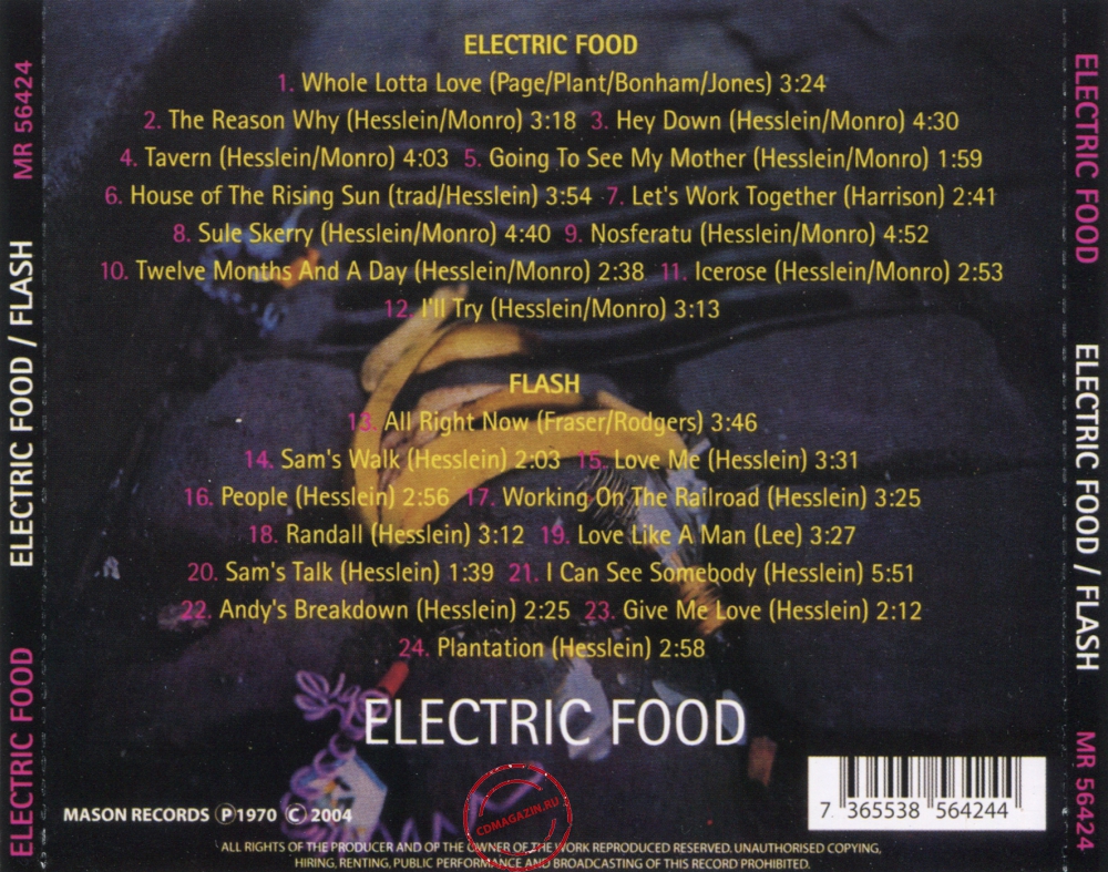 Audio CD: Electric Food (1970) Electric Food + Flash