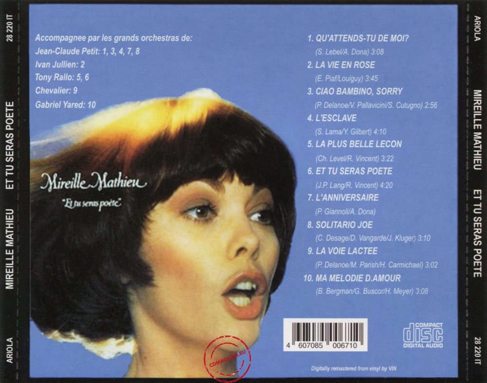 Audio CD: Mireille Mathieu (1976) Et Tu Seras Poete