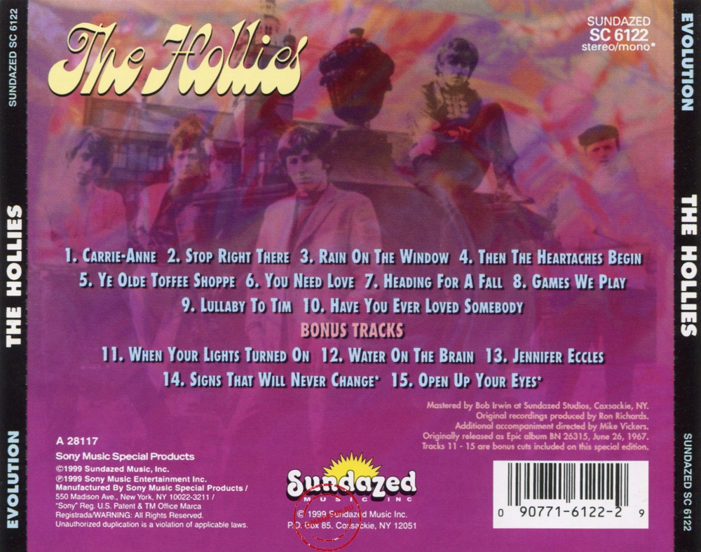 Audio CD: Hollies (1967) Evolution Audio CD: Hollies (1967) Evolution