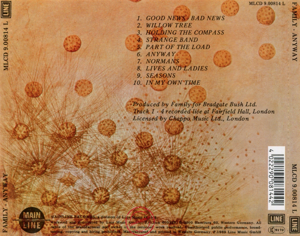Audio CD: Family (6) (1970) Anyway Audio CD: Family (6) (1970) Anyway