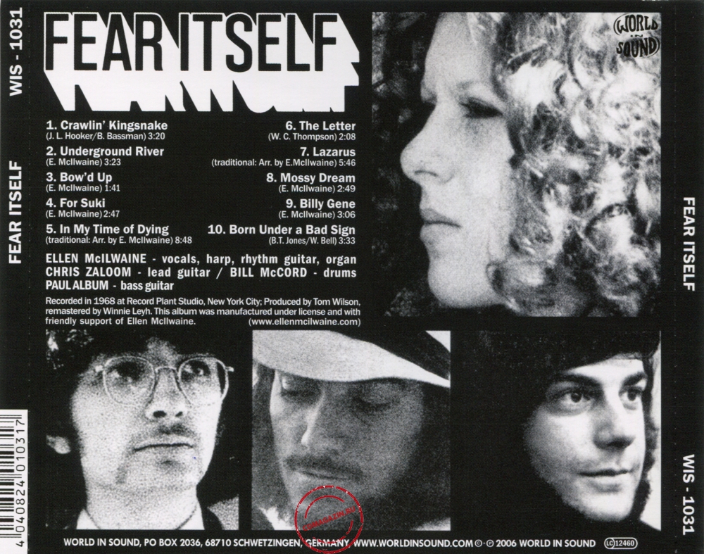 Audio CD: Fear Itself (2) (1968) Fear Itself