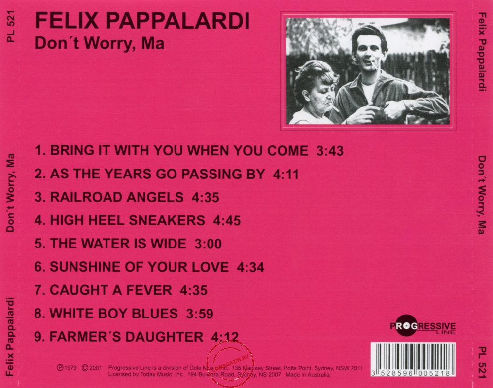 Audio CD: Felix Pappalardi (1979) Don't Worry, Ma