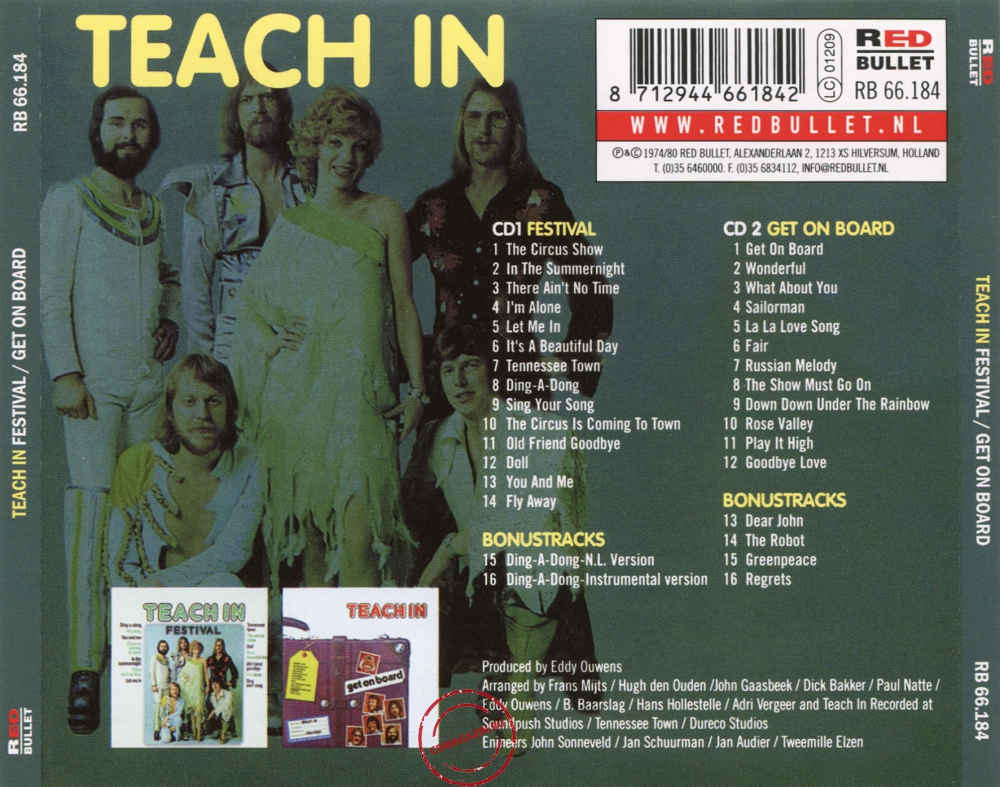 Audio CD: Teach In (1975) Festival + Get On Board Audio CD: Teach In (1975) Festival + Get On Board