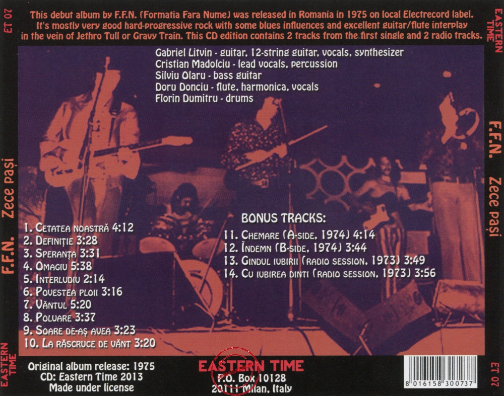 Audio CD: FFN (1976) Zece Pași