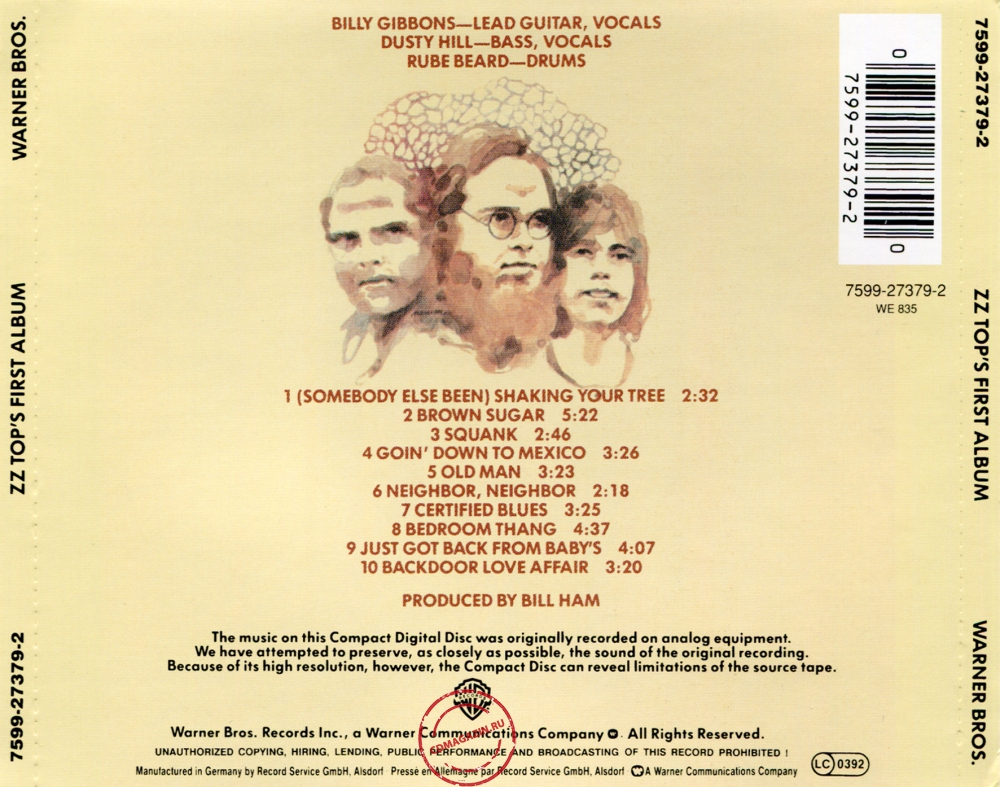 Audio CD: ZZ Top (1971) First Album