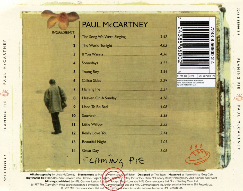 Audio CD: Paul McCartney (1997) Flaming Pie Audio CD: Paul McCartney (1997) Flaming Pie