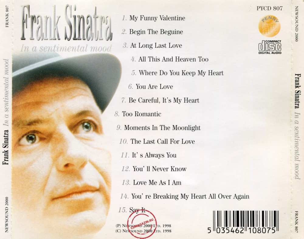 Audio CD: Frank Sinatra (1998) In A Sentimental Mood