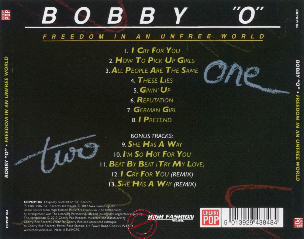 Audio CD: Bobby Orlando (1983) Freedom In An Unfree World Audio CD: Bobby Orlando (1983) Freedom In An Unfree World