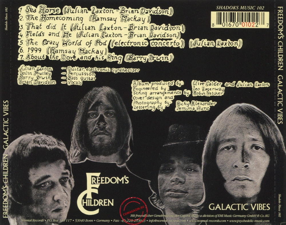 Audio CD: Freedom's Children (1971) Galactic Vibes Audio CD: Freedom's Children (1971) Galactic Vibes