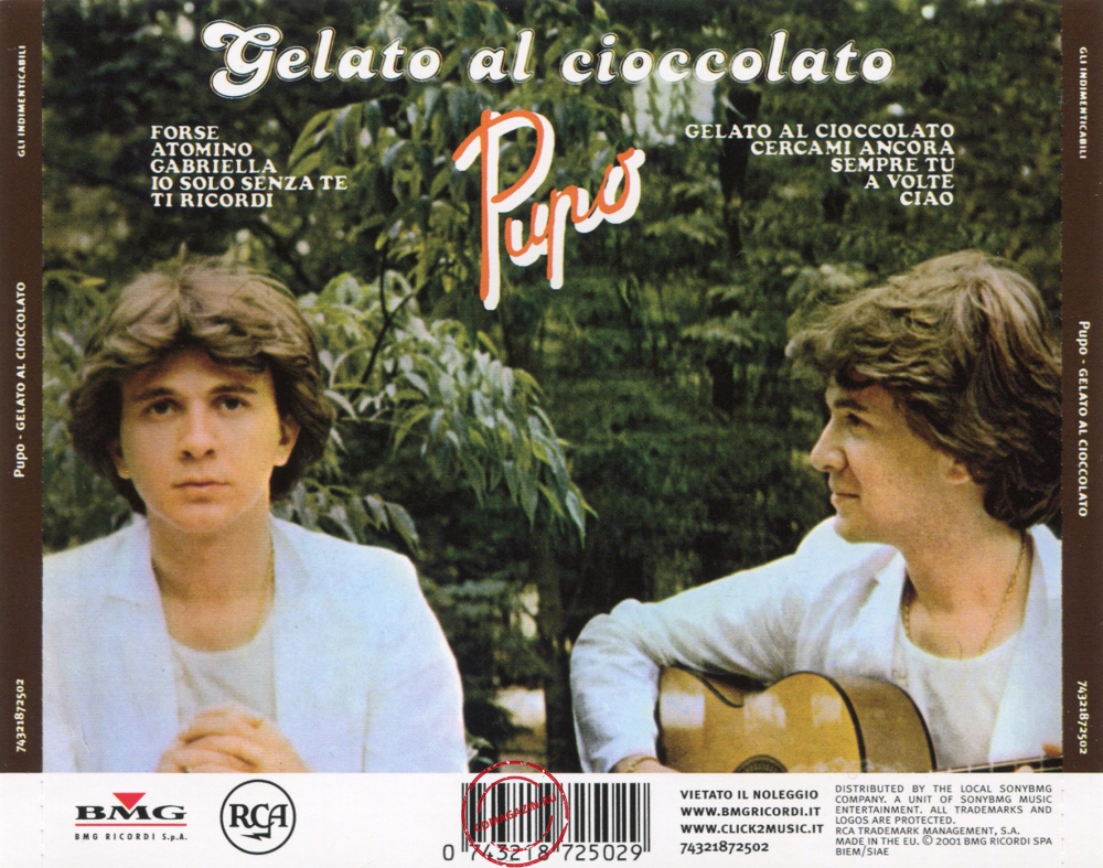 Audio CD: Pupo (1979) Gelato Al Cioccolato Audio CD: Pupo (1979) Gelato Al Cioccolato