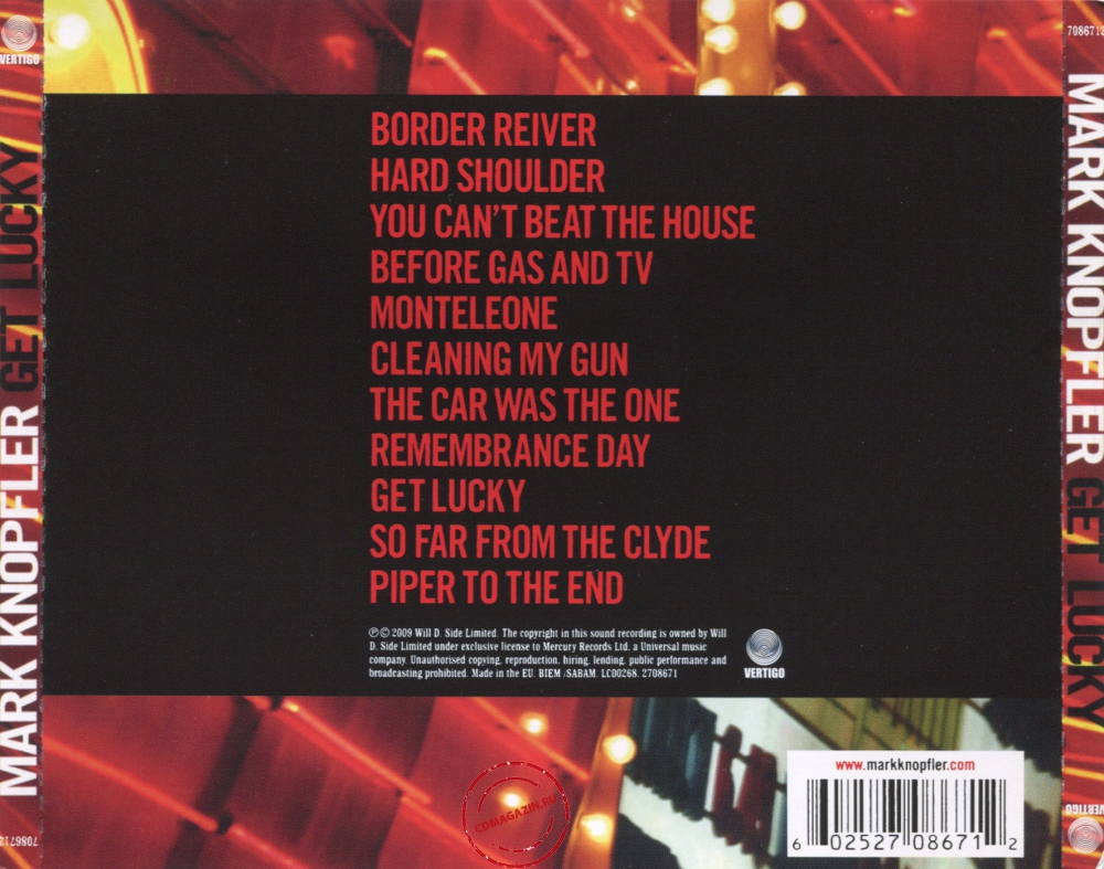 Audio CD: Mark Knopfler (2009) Get Lucky Audio CD: Mark Knopfler (2009) Get Lucky