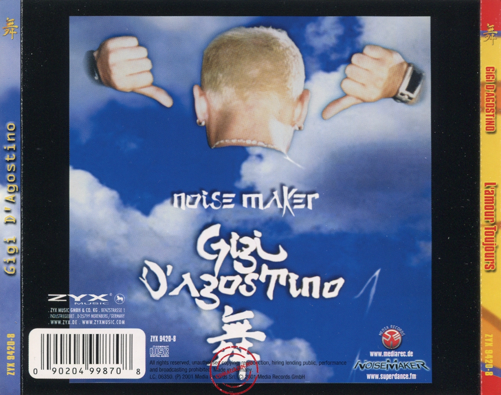 Audio CD: Gigi D'Agostino (2001) L'Amour Toujours
