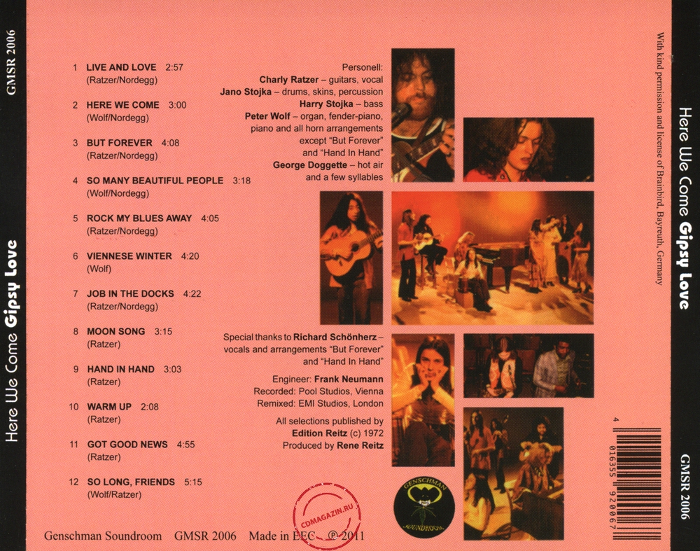 Audio CD: Gipsy Love (1972) Here We Come