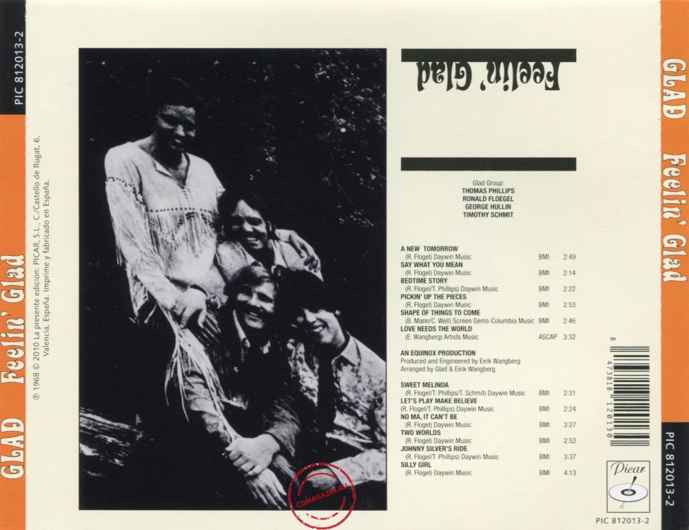 Audio CD: Glad (4) (1968) Feelin' Glad