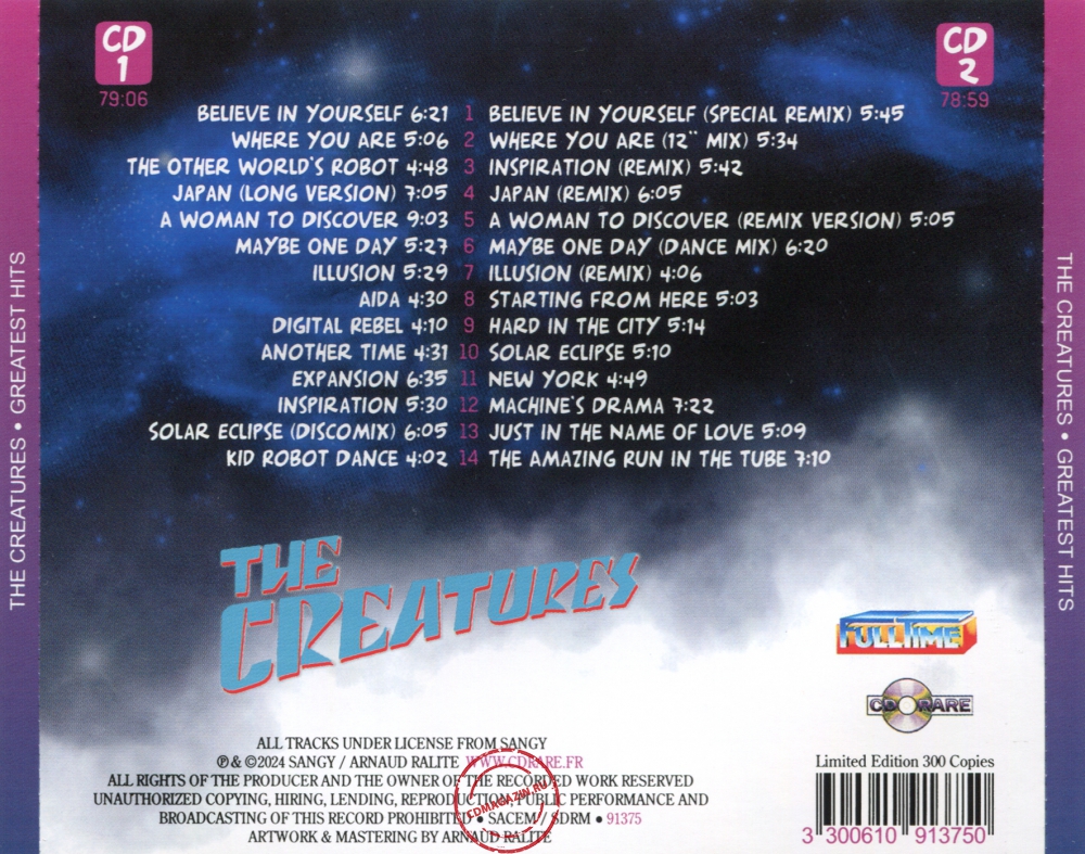 Audio CD: Creatures (2) (2024) Greatest Hits Audio CD: Creatures (2) (2024) Greatest Hits
