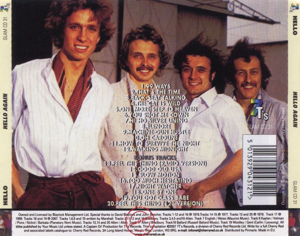 Audio CD: Hello (1978) Hello Again Audio CD: Hello (1978) Hello Again