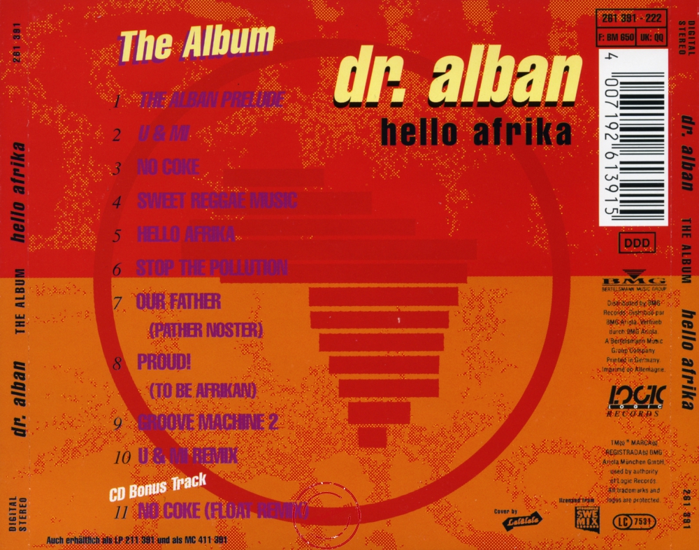 Audio CD: Dr. Alban (1990) Hello Afrika (The Album) Audio CD: Dr. Alban (1990) Hello Afrika (The Album)