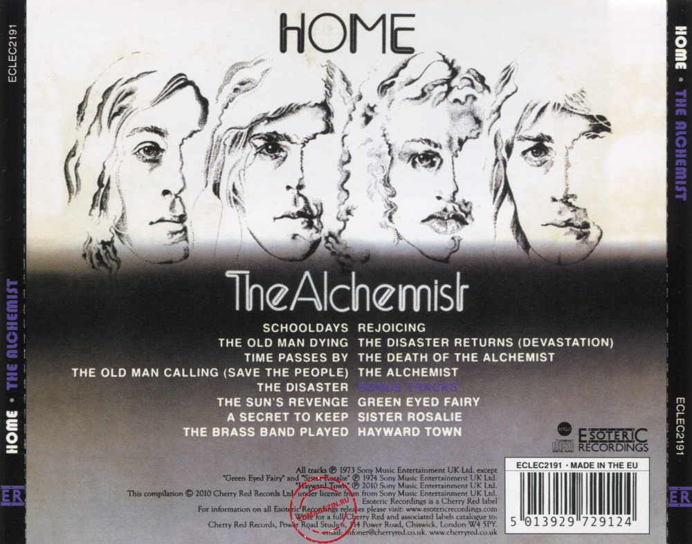 Audio CD: Home (2) (1973) The Alchemist Audio CD: Home (2) (1973) The Alchemist