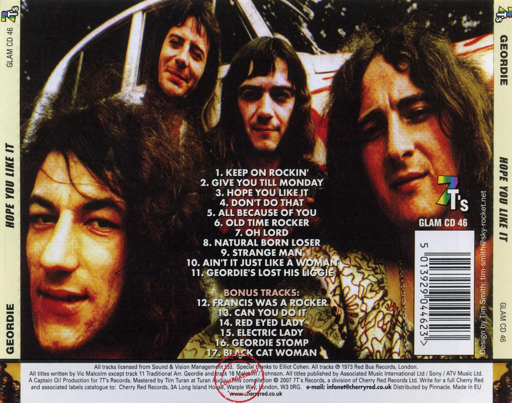 Audio CD: Geordie (1973) Hope You Like It