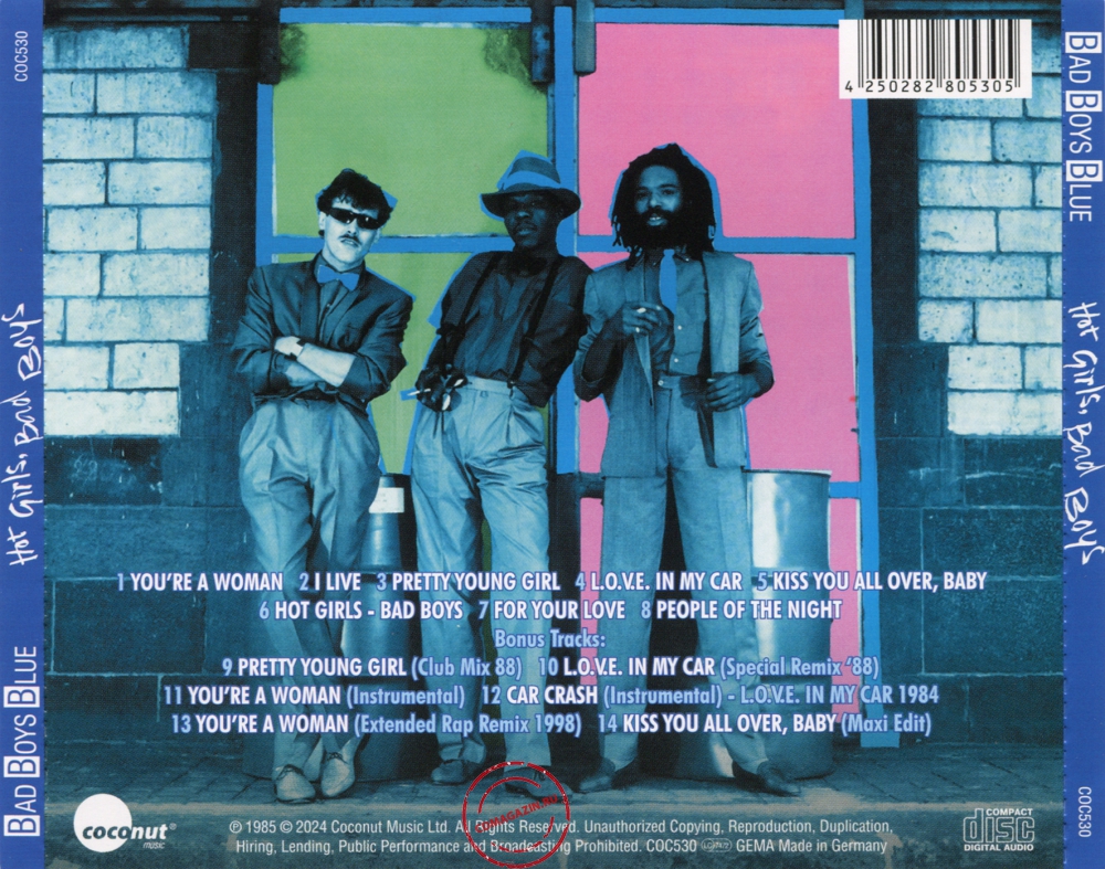 Audio CD: Bad Boys Blue (1985) Hot Girls - Bad Boys Audio CD: Bad Boys Blue (1985) Hot Girls - Bad Boys