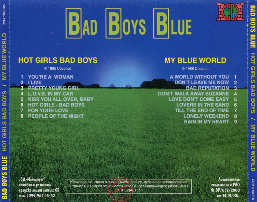Audio CD: Bad Boys Blue (1985) Hot Girls Bad Boys + My Blue World