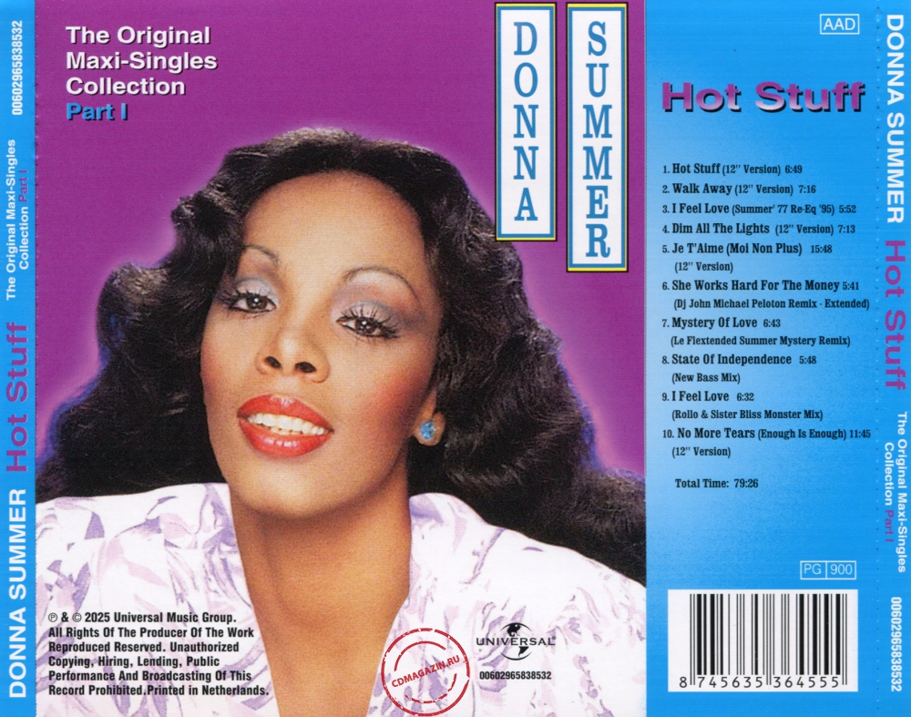 Audio CD: Donna Summer (2025) Hot Stuff - The Original Maxi-Singles Collection Part I