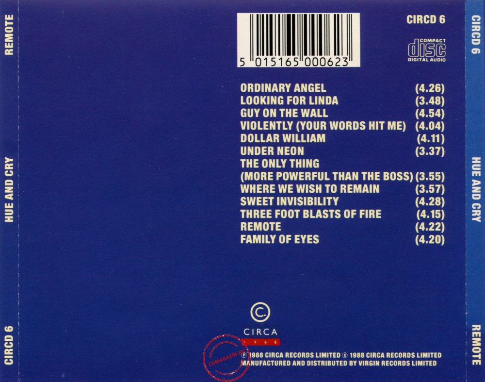Audio CD: Hue & Cry (1988) Remote