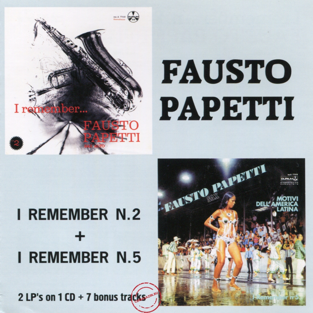 Audio CD: Fausto Papetti (1965) I Remember N. 2 + I Remember N. 5 Audio CD: Fausto Papetti (1965) I Remember N. 2 + I Remember N. 5