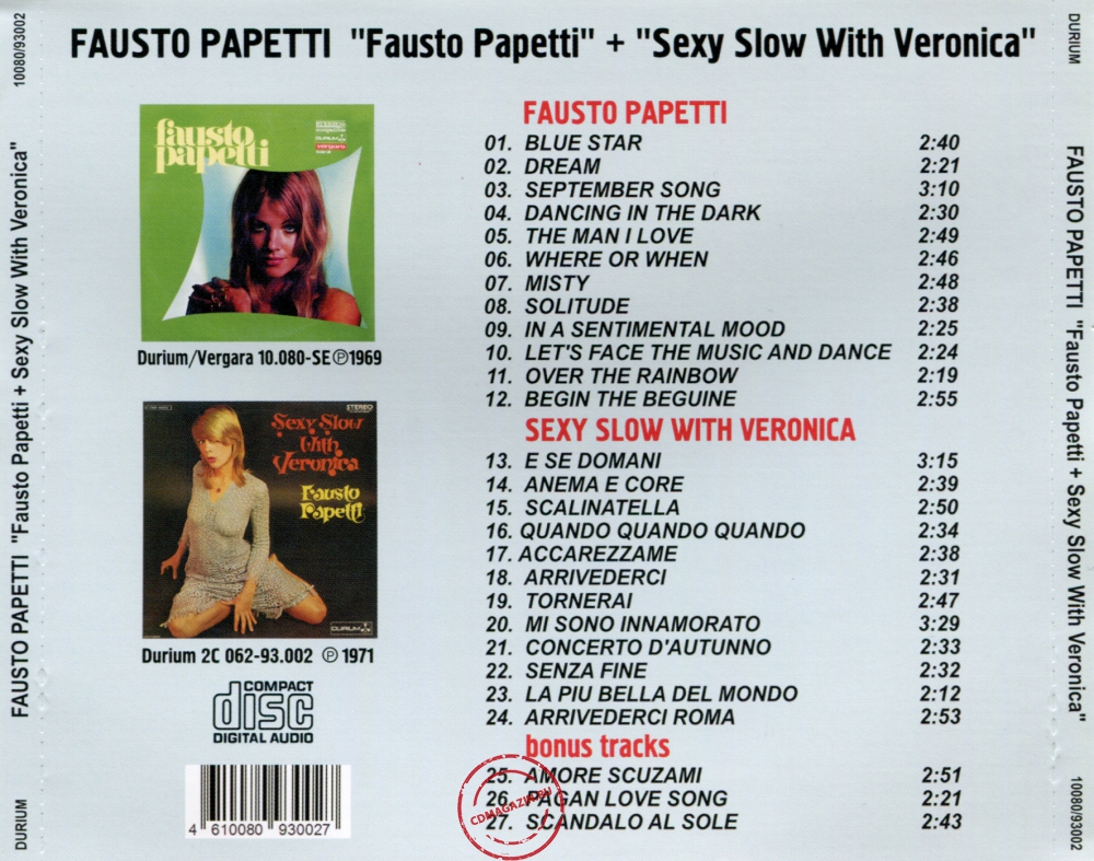 Audio CD: Fausto Papetti (1966) I Remember N. 3 + I Remember N. 7 Audio CD: Fausto Papetti (1966) I Remember N. 3 + I Remember N. 7