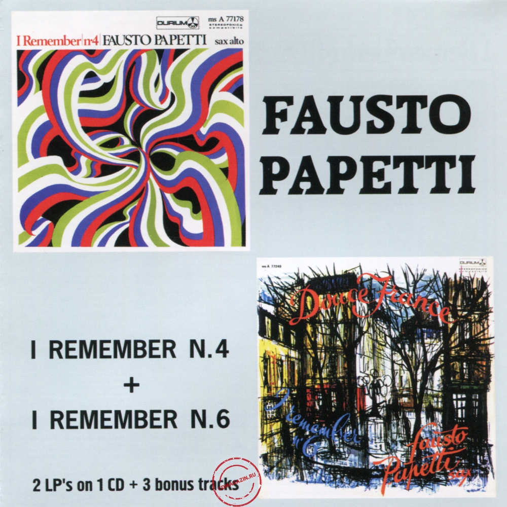 Audio CD: Fausto Papetti (1967) I Remember N. 4 + I Remember N. 6 Audio CD: Fausto Papetti (1967) I Remember N. 4 + I Remember N. 6