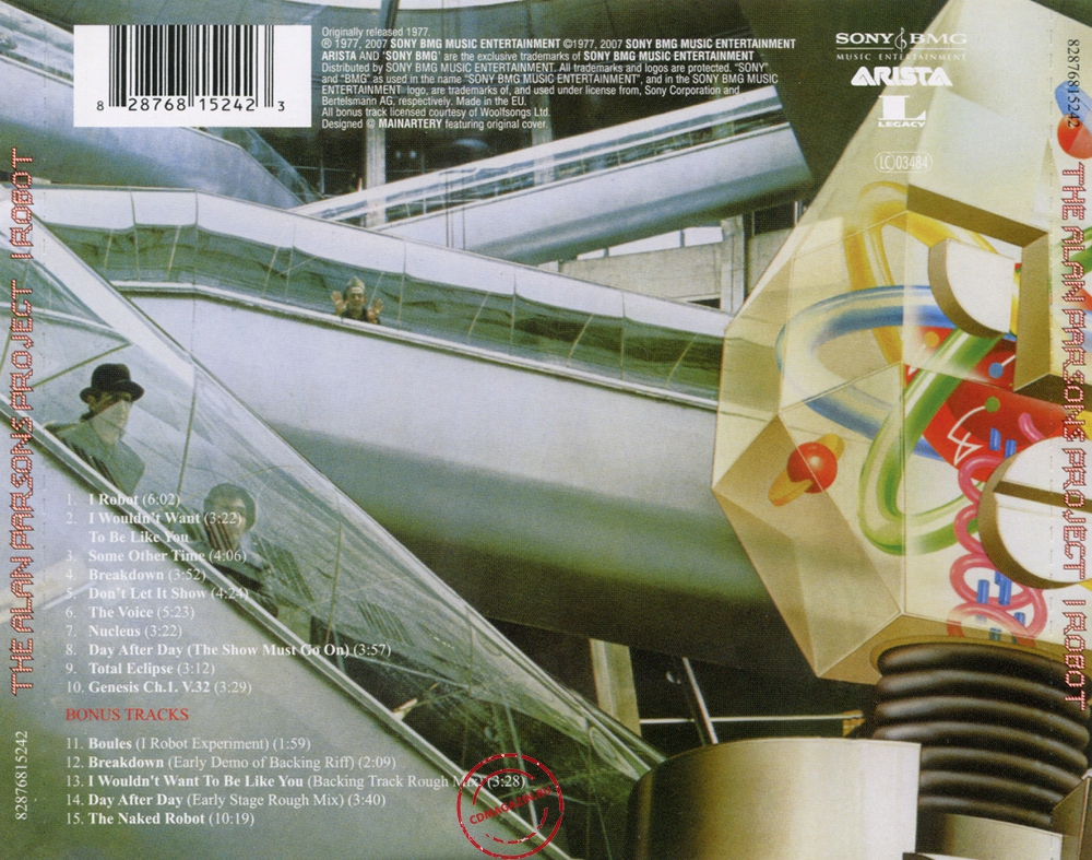 Audio CD: Alan Parsons Project (1977) I Robot Audio CD: Alan Parsons Project (1977) I Robot