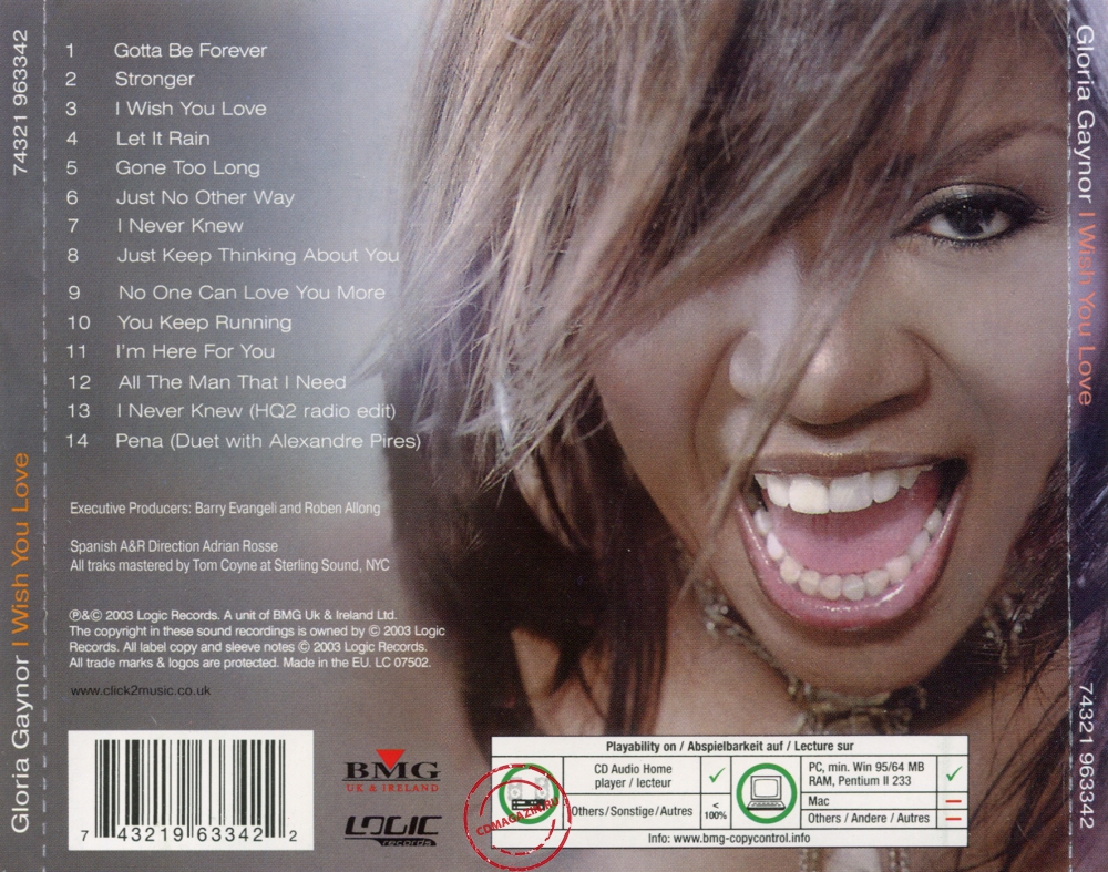Audio CD: Gloria Gaynor (2002) I Wish You Love