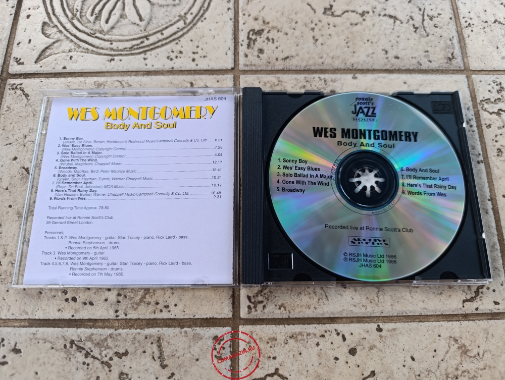 Audio CD: Wes Montgomery (1965) Body And Soul (Recorded Live At Ronnie Scott's Club) Audio CD: Wes Montgomery (1965) Body And Soul (Recorded Live At Ronnie Scott's Club)