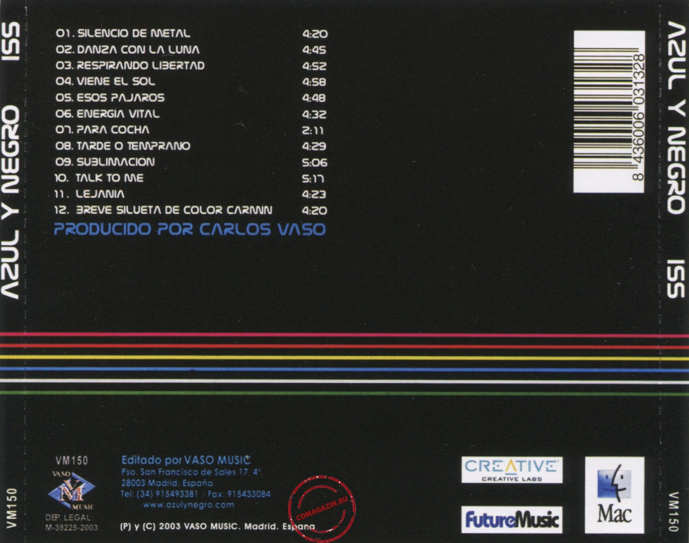 Audio CD: Azul Y Negro (2003) ISS Audio CD: Azul Y Negro (2003) ISS