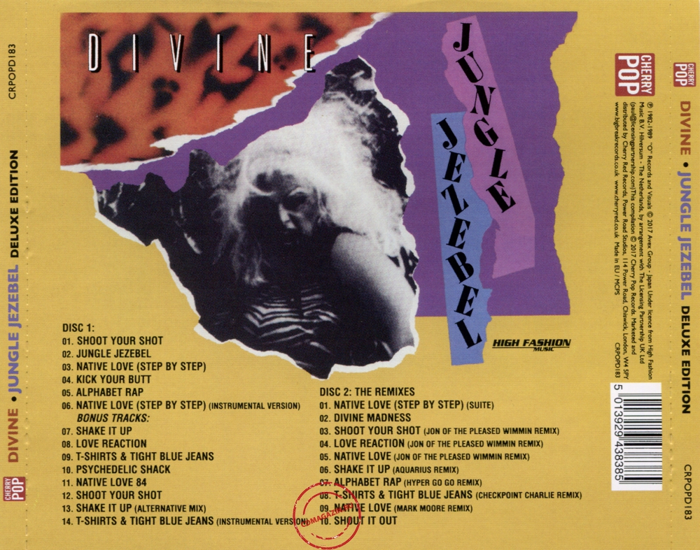 Audio CD: Divine (1982) Jungle Jezebel (Deluxe Edition) Audio CD: Divine (1982) Jungle Jezebel (Deluxe Edition)