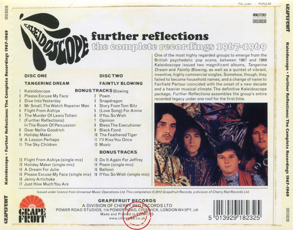 Audio CD: Kaleidoscope (2) (1967) Further Reflections The Complete Recordings 1967-1969