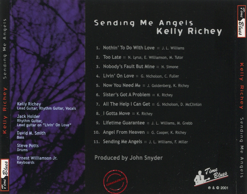 Audio CD: Kelly Richey (2001) Sending Me Angels Audio CD: Kelly Richey (2001) Sending Me Angels