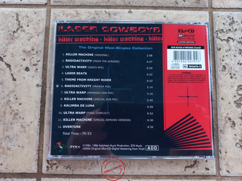 Audio CD: Laser Cowboys (2026) Killer Machine (The Original Maxi-Singles Collection)