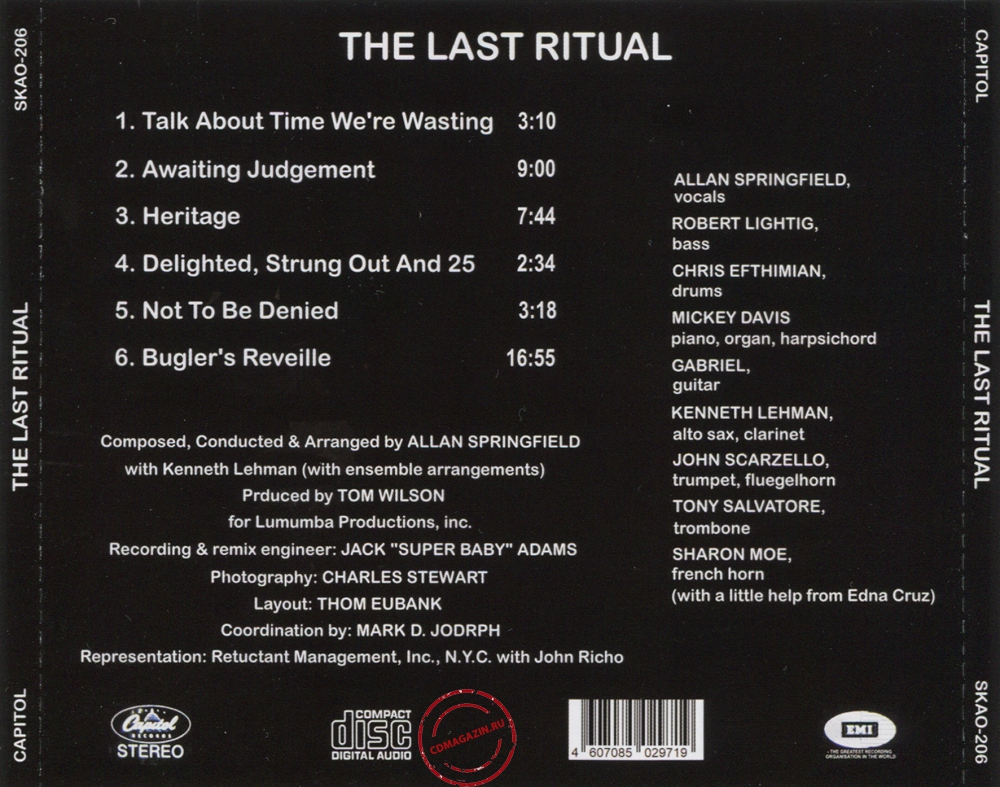 Audio CD: Last Ritual (1969) The Last Ritual Audio CD: Last Ritual (1969) The Last Ritual